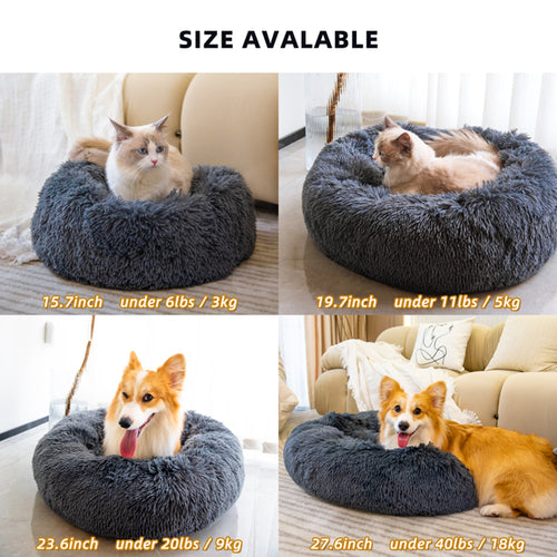 Camas para mascotas: cama para gatos y perros, lavable, antiestrés y mullida.