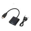 Adaptador HDMI a VGA compatible con 1080P para Xbox, PS4 y PC