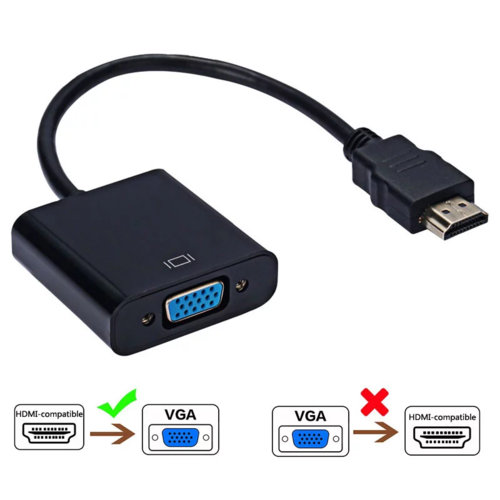Adaptador HDMI a VGA compatible con 1080P para Xbox, PS4 y PC