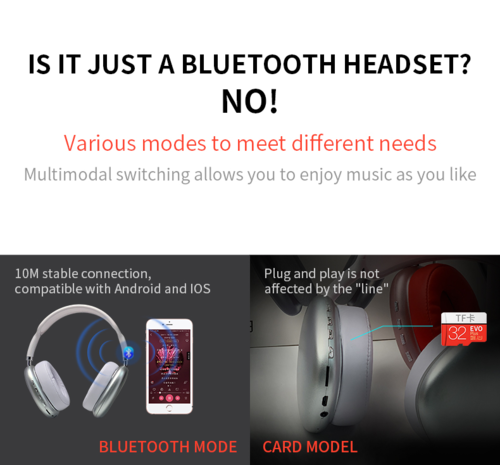 Auriculares inalámbricos estéreo HIFI Bluetooth, modelo 2021.
