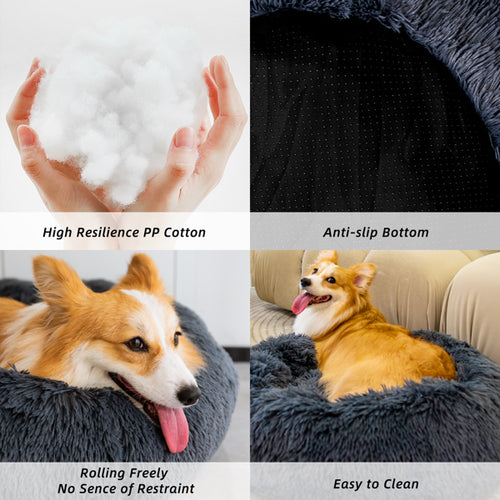 Camas para mascotas: cama para gatos y perros, lavable, antiestrés y mullida.