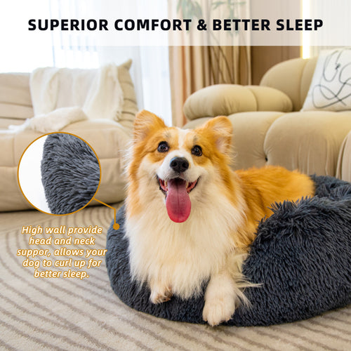 Camas para mascotas: cama para gatos y perros, lavable, antiestrés y mullida.