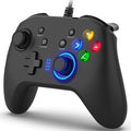 Control de juegos con cable, joystick y función de doble vibración.