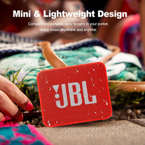 Altavoz inalámbrico Bluetooth JBL GO 2 resistente al agua IPX7 con micrófono.