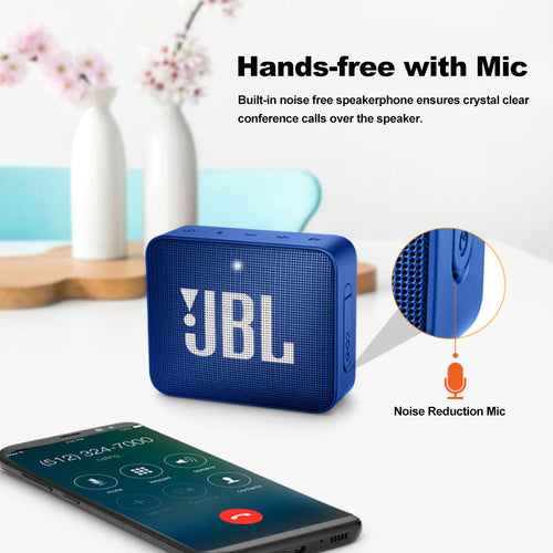 Altavoz inalámbrico Bluetooth JBL GO 2 resistente al agua IPX7 con micrófono.